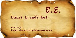 Buczi Erzsébet névjegykártya