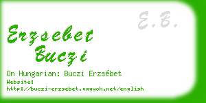erzsebet buczi business card